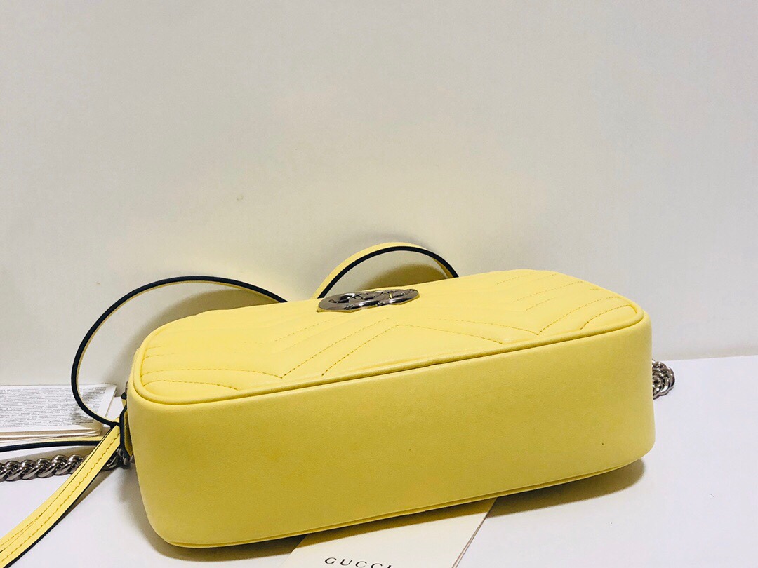 Marmont Small Matelasse Shoulder Bag 447632 Yellow